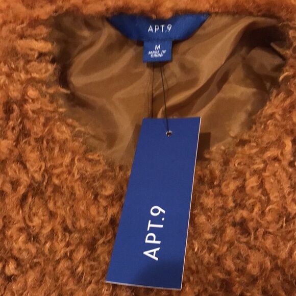 APT.9 Faux Fur Tan Jacket Sz.M NWT - Picture 5 of 6